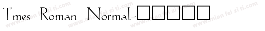 Tmes Roman Normal字体转换
